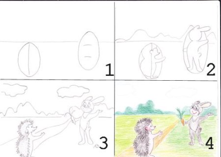 Поэтапное рисование для детей