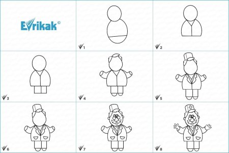 Пошаговый рисунок пейзажа для детей