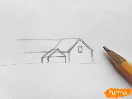 Поэтапное рисование зданий