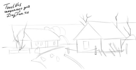 Картинки для срисовки домики