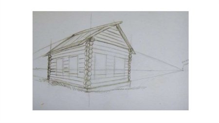 Сельский пейзаж гуашью