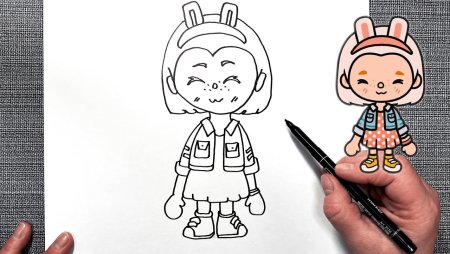 Тока бока нарисованная нарисованная