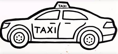 Раскраска такси