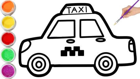 Такси нарисовать ребенку