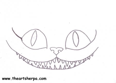 Чеширский кот из Алисы в стране чудес рисунок поэтапно