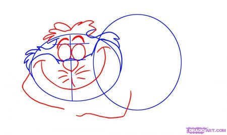 Чеширский кот рисунок карандашом