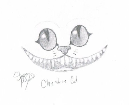 Поэтапное рисование Чеширского кота