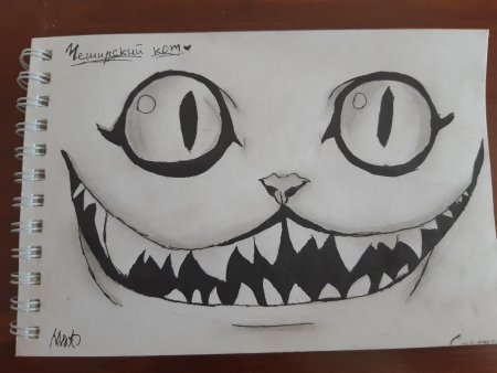 Чеширский кот для срисовки