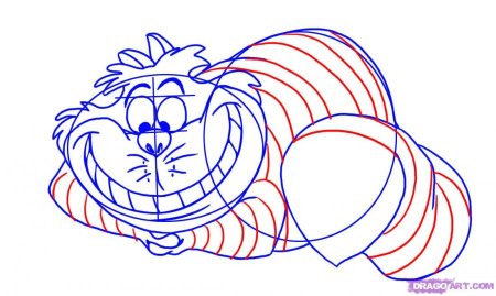 Чеширский кот трафарет