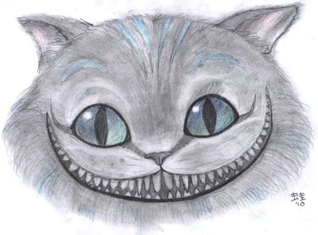 Чеширский кот раскраска