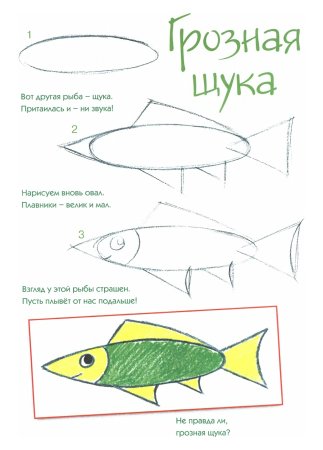 Рисование с детьми щуки