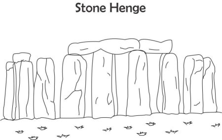 Дольмены Стоунхендж рисунок