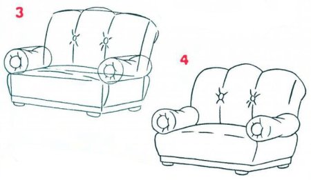 Мебель нарисованная карандашом