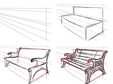 Перспективные зарисовки предметов