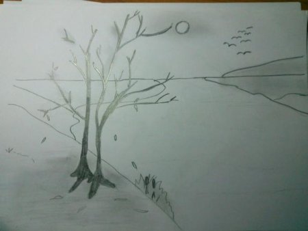 Этапы рисования пейзажа