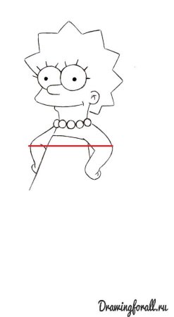 Нарисовать Лизу симпсон