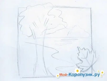 Осень простым карандашом