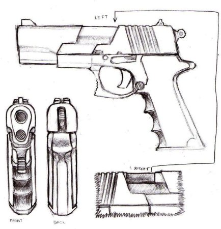 Пистолет карандашом