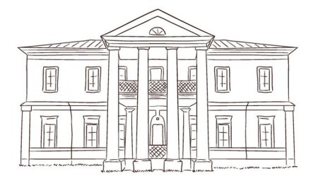 Дворянская усадьба 18 века 19 века рисунок