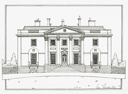 Фасад дворца усадьба XVIII