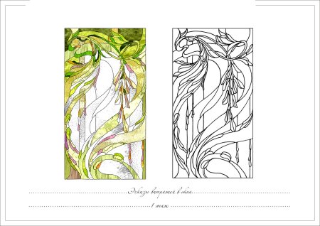 Контурные рисунки для витражей