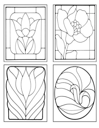 Витражная роспись вазы трафареты