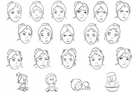 Портрет с мимикой лица