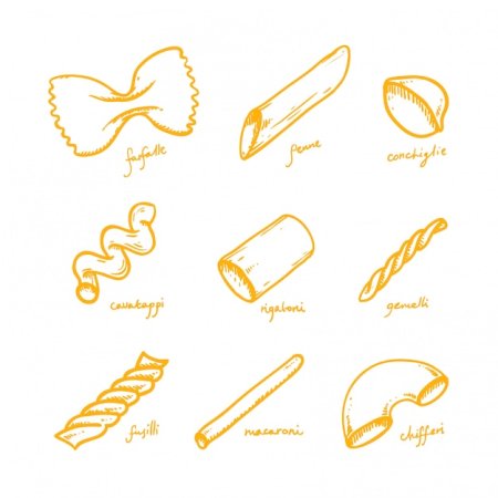 Как нарисовать макароны