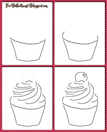 Поэтапное рисование сладостей