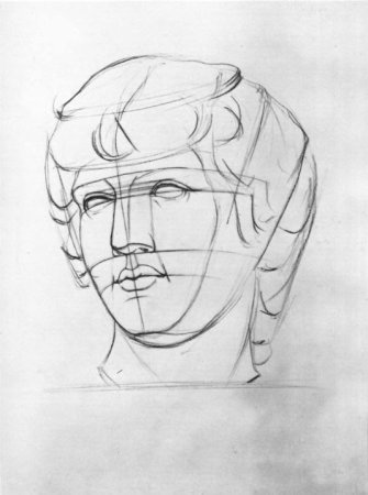 Антиной гипсовая голова построение