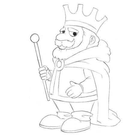 Король раскраска для детей