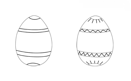 Пасхальное яйцо карандашом