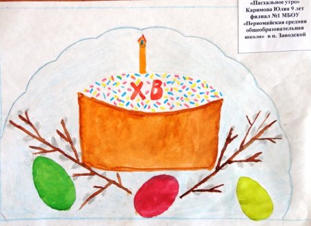 Кулич Пасхальный рисунок 5 класс