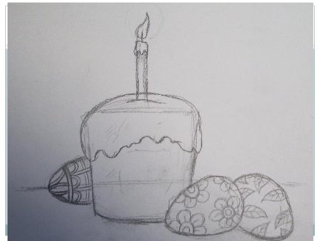 Рисунок на Пасху карандашом