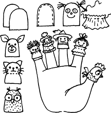 Театральная кукла перчаточная рисунок