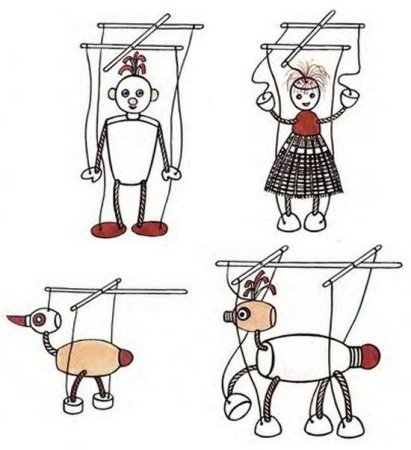 Кукла марионетка поделка для детей