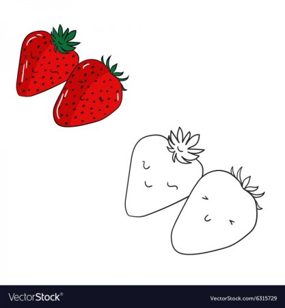 Рисунок лёгкая клубника очень лёгкая