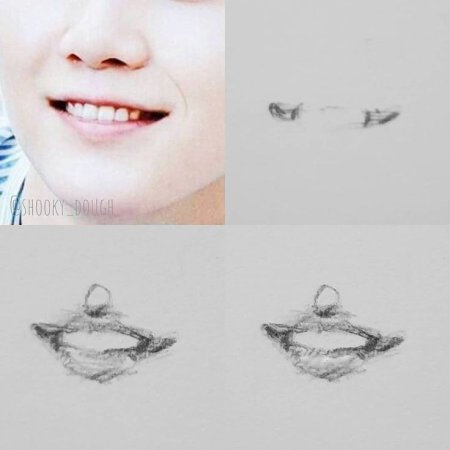 Нарисовать корейские губы