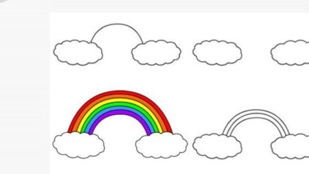 Этапы рисования радуги для детей