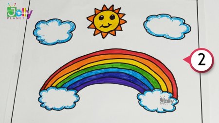 Рисунок радуги карандашом 1 класс