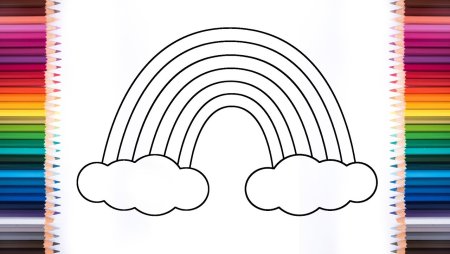 Поэтапное рисование радуги