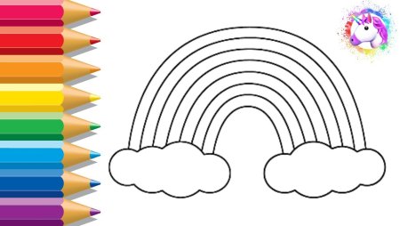 Цвета радуги раскраска для детей