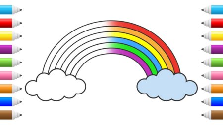 Схематическое изображение радуги
