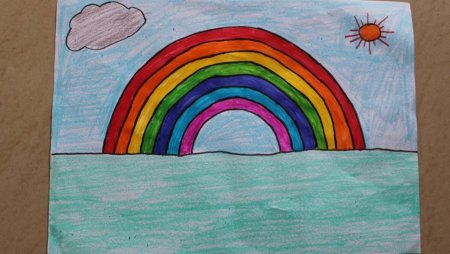 Рисование Радуга для детей 5 лет