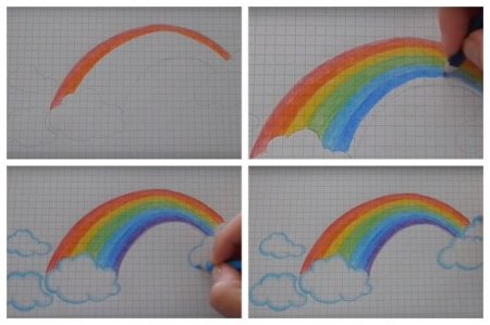 Радуга карандашом