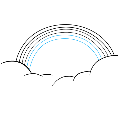 Поэтапное рисование радуги