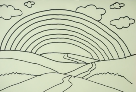 Раскраска Радуга речка