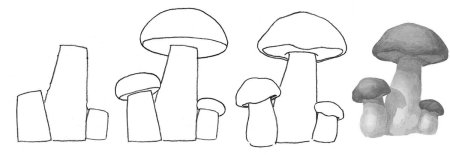 Рисование грибы