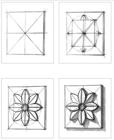 Розетка Восьмилистник сбоку