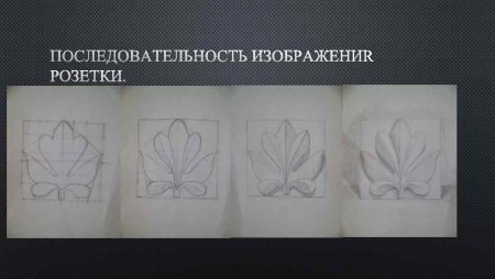 Этапы построения гипсовой розетки